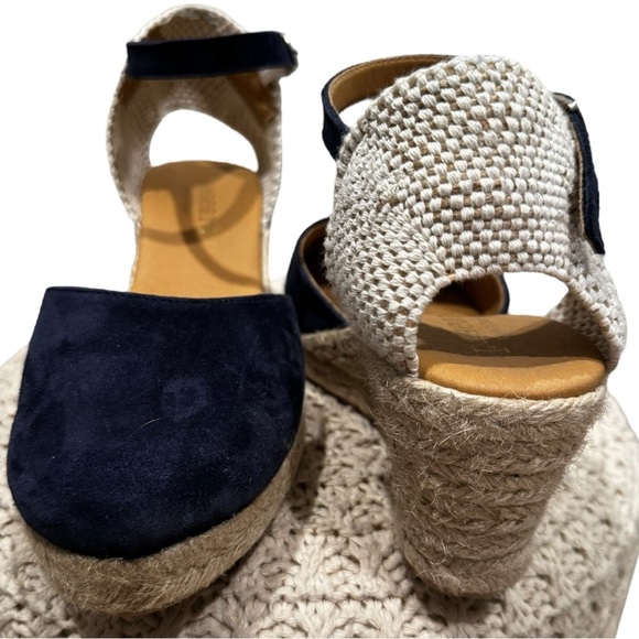 🌊 Paseart Navy Blue Suede Espadrille Wedges – Size 39 | Made in Spain 🇪🇸 - Picture 5 of 5